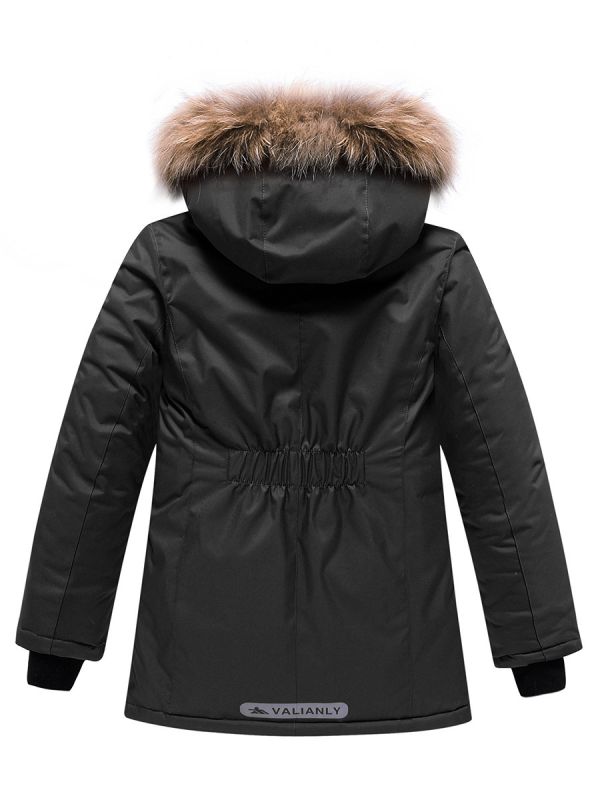 Winter Valianly teenage parka for girls khaki 9236Kh